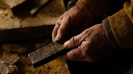 Hands Applying Patina to Lead Solder with Intricate Textures and Finish