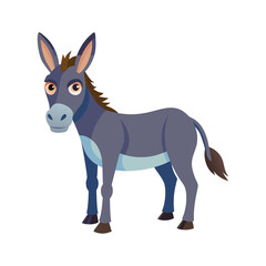 vector illustration of a donkey isolated on a transparent background