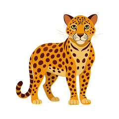 leopard cartoon isolated on a transparent background