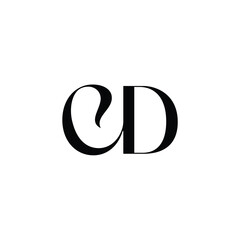 CD monogram logo design letter text name symbol monochrome logotype alphabet character simple logo