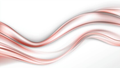 Thin metallic silver and rose gold Deco lines forming a continuous, soft-flowing geometric wave