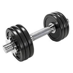 Naklejka premium Metal Dumbbell Isolated on Transparent Background High-Quality Gym Equipment PNG