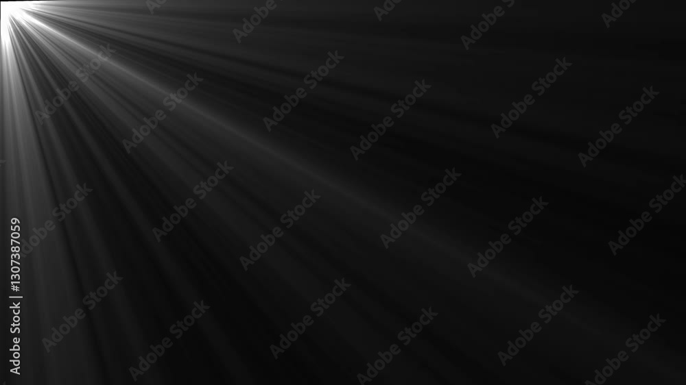Aufkleber dynamic light rays loop center flickering glow colorful star optical flare light animation. optical 