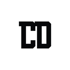 CD monogram logo design letter text name symbol monochrome logotype alphabet character simple logo