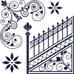 Metal Railing Vectors & Illustrations