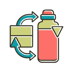 Refillable Icon Vector Illustration