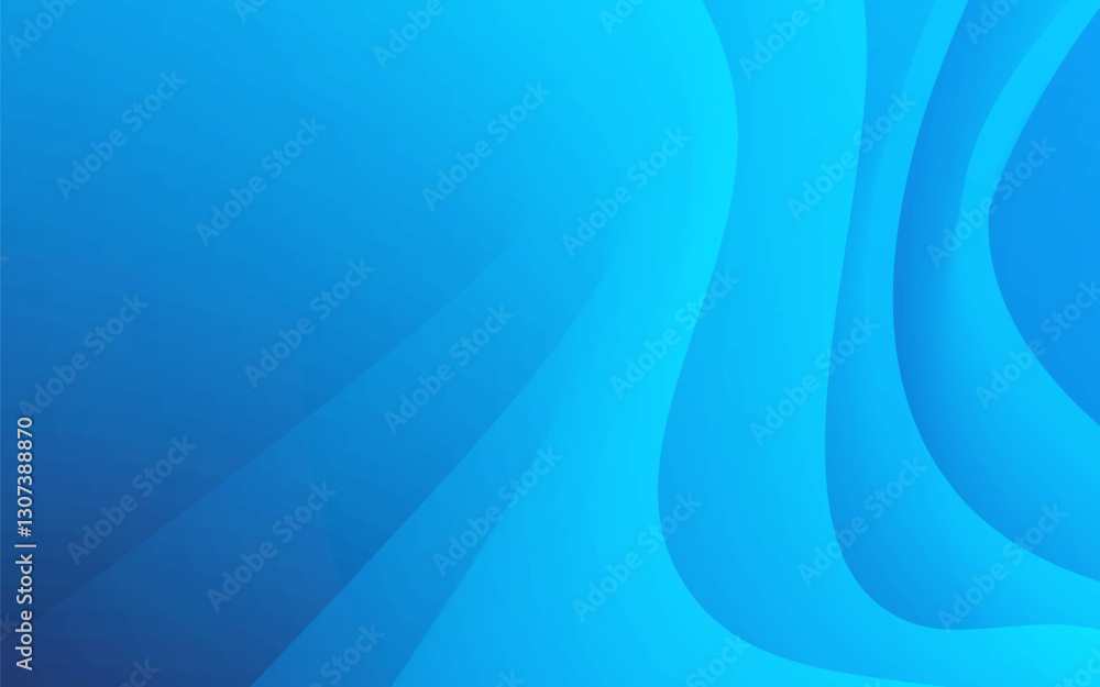 Poster abstract blue wave background design flow curve smooth