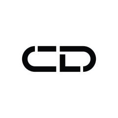 CD monogram logo design letter text name symbol monochrome logotype alphabet character simple logo