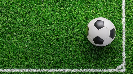 Soccer Ball on Green Grass Field