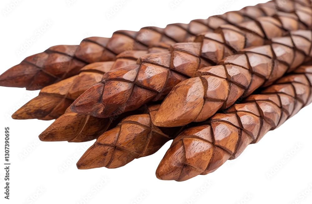 Aufkleber the image features aromatic cedar wood sticks from a top perspective, set against a plain white back