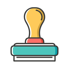 Rubber Stamp Icon Vector Illustration