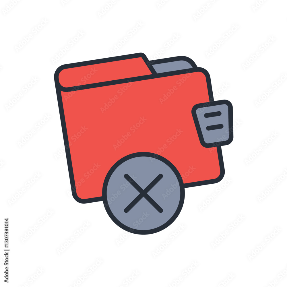 Poster delete and wallet icon. vector.editable stroke.linear style sign for use web design,logo.symbol illu