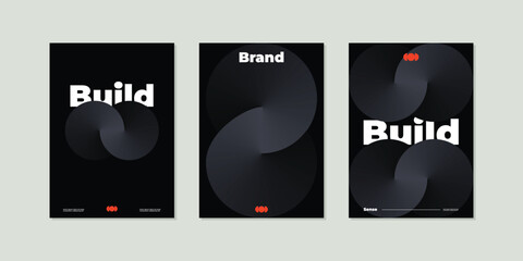 Abstract gradient poster background vector. Minimalist style cover template with vibrant geometric shapes collection. Ideal design for social media, cover, banner, flyer