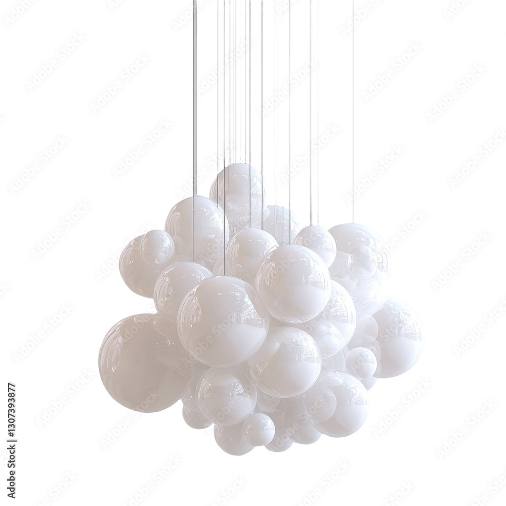 Poster a cg render illustrates a pendant light in the form of a chandelier, hanging isolated on a transpare