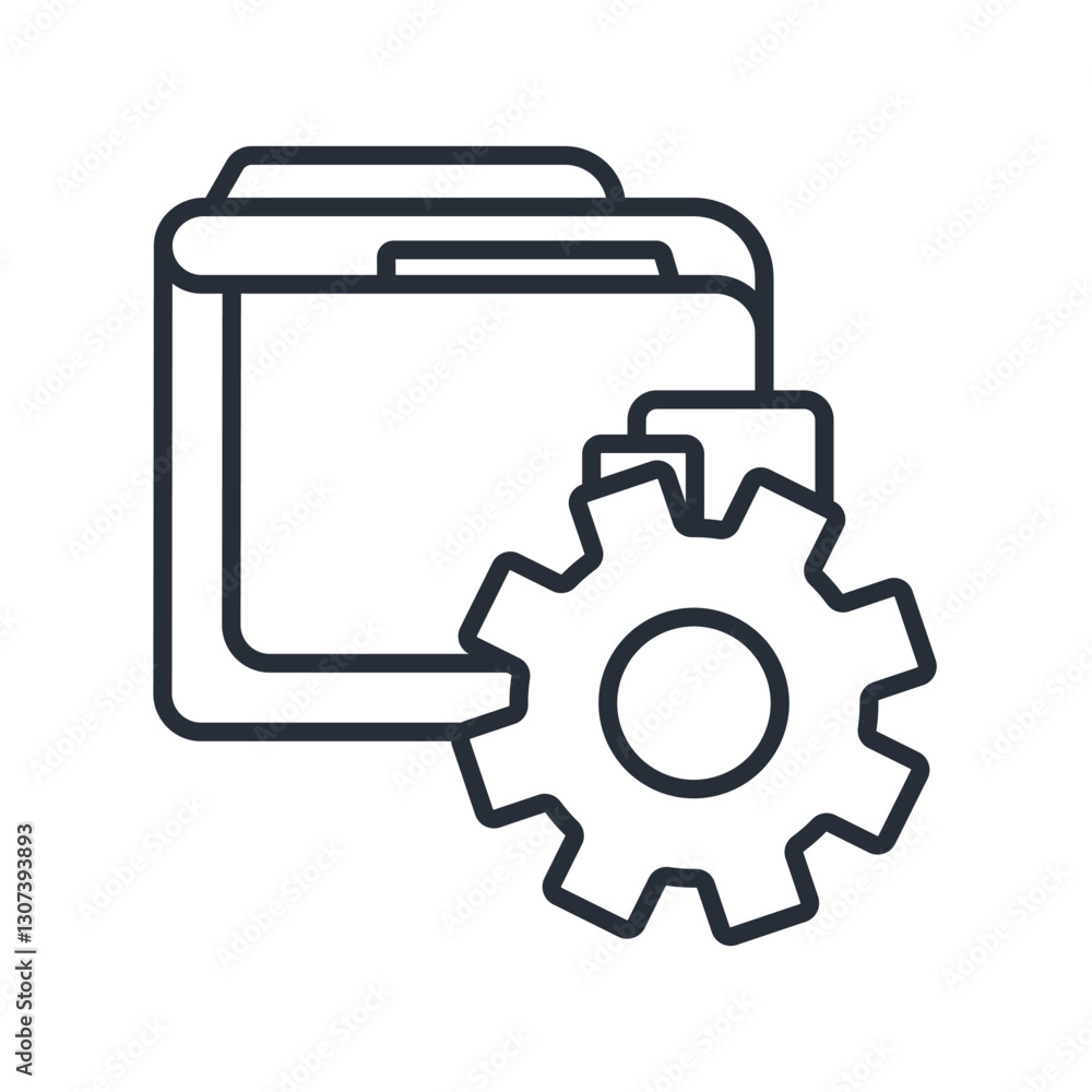 Poster setting icon. vector.editable stroke.linear style sign for use web design,logo.symbol illustration.