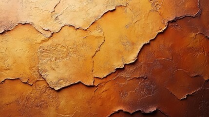Abstract close up image of layered textured brown wall