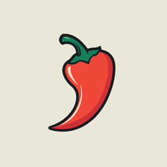 vector illustration of red chili logo, restaurant logo, market, shop