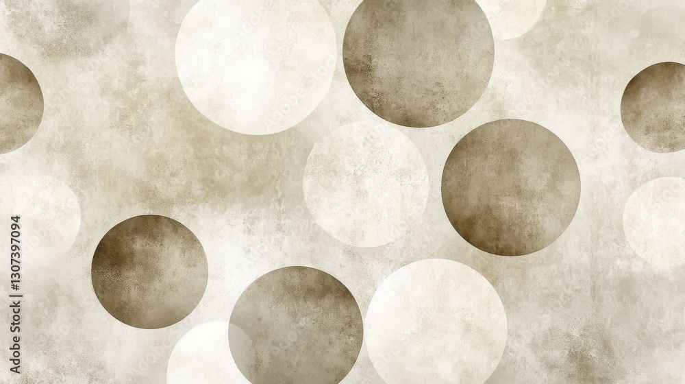 Poster an abstract patterned background of circles with grunge textures