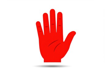 Obraz premium Hand gesture stop icon