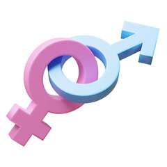 Female and male gender symbol icon united isolated on white, transparent. Woman and man couple sign © Rawf8