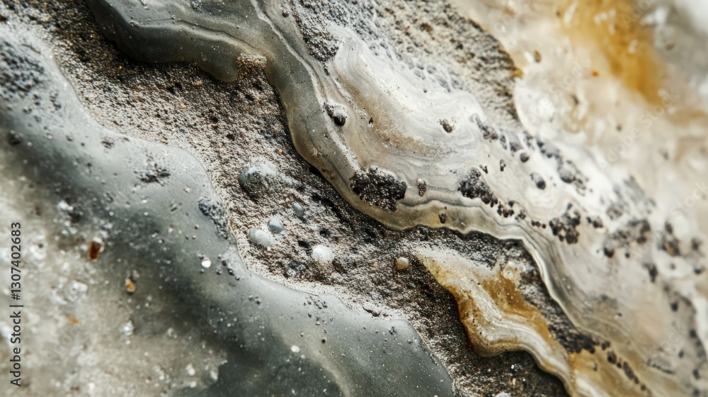 Poster captivating close-up showcasing complex textures and patterns of natural materials