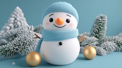 Obraz premium A winter coat lies on the snow-covered ground with trees in the background, depicted in a winter apparel illustration