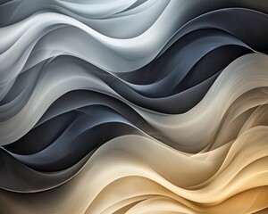 Obraz premium Abstract wavy design, smooth flowing lines, background, graphic design, wallpaper