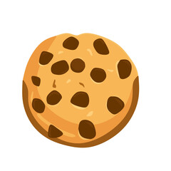 vector illustration of a brown bread on white background