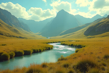 Surreal Vintage National Park: A Captivating Nostalgic Journey Through Dreamlike Scenery