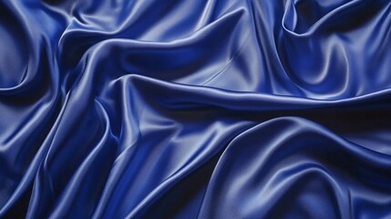 Obraz premium Dark Blue Satin Waves Background for Design