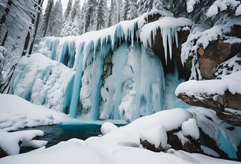 winter wonderland in the mountains