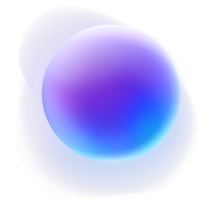 Fototapeta premium there is a blue and purple sphere with a white background