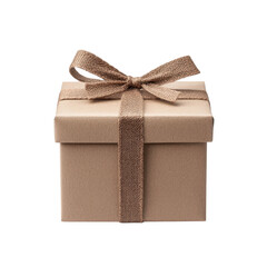Elegant gift box with ribbon on a transparent background