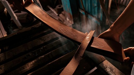 Heated Branding Iron Imprinting Custom Logo on Leather Material