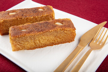 Turkish Dessert Sambali or Damascus Dessert (Sam Tatlisi) Basbousa Harissa Hareesa. Traditional...
