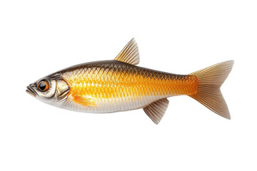 Fototapeta premium Realistic illustration of a goldfish on a transparent background