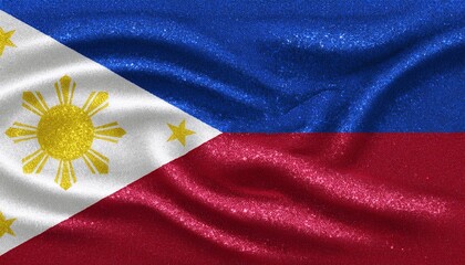 キラキラしているフィリピンの国旗(glitter Philippines flag)
