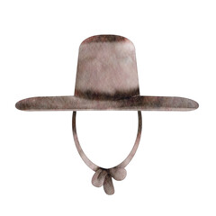 watercolor korean hat