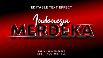 3D Merdeka Indonesia Text Effect
