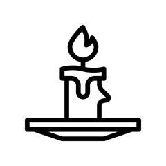 candle line icon