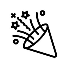 confetti line icon