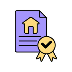 Icon a deed, isolated against a clean background.