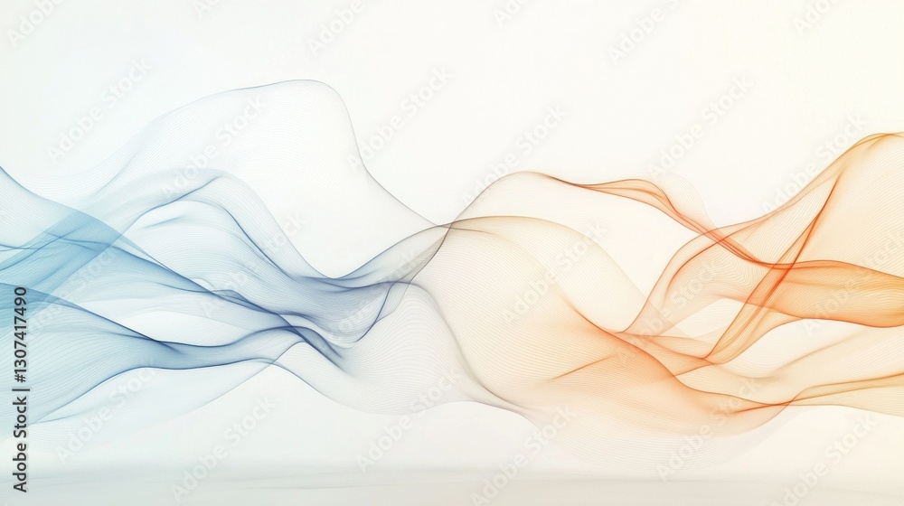 Poster abstract flowing color gradients that blend with an airy visual effect