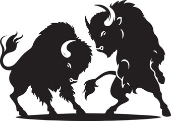 Bison Silhouette Vector Illustration Art-19