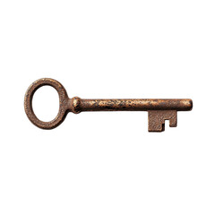 Vintage bronze key with intricate design