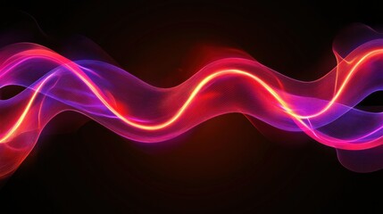 Obraz premium Colorful flowing lines illuminated with vivid and vibrant colors