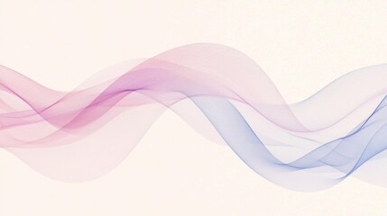 A flowing abstract composition comprised of graceful wave lines