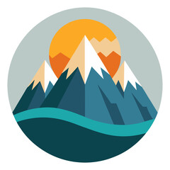Fototapeta premium mountain landscape vector PNG