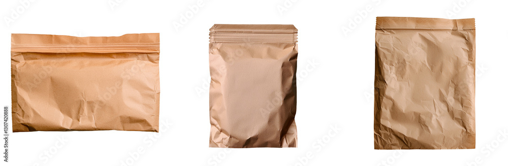 Poster a plain brown paper container, devoid of any labels, sits on a white surface