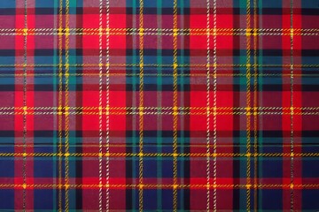 Vibrant Plaid Fabric Texture with Red, Blue, and Green Colors
